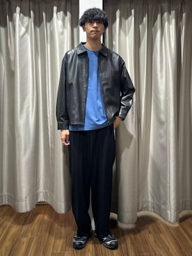 「アイテム（ブルゾン）」を使った、shunさん（メンズ・186cm）の夏コーディネート