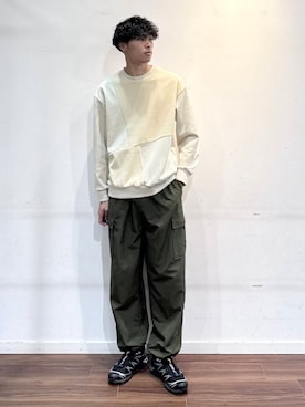 「冬の差し色コーデ」｜shunさん（メンズ・186cm）の冬コーディネート