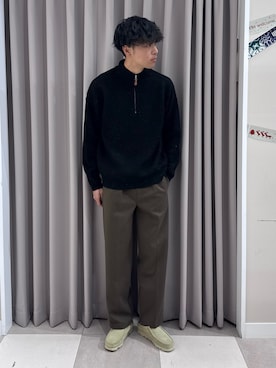 「clarks」｜「アイテム（シューズ）」を使った、shunさん（メンズ・186cm）の冬コーディネート