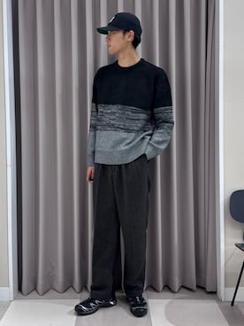 「アイテム（ニット/セーター）」を使った、shunさん（メンズ・186cm・20代）の秋コーディネート