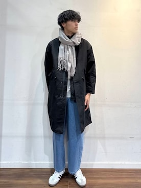 「アイテム（モッズコート）」を使った、shunさん（メンズ・186cm）の冬コーディネート