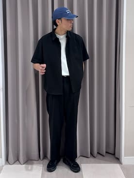 「URBAN RESEARCH（アーバンリサーチ）のBLANKMAG　YOU AND I ARE EARTH  Cap（キャップ、ブルー系）」を使った、shunさん（メンズ・186cm）の夏コーディネート