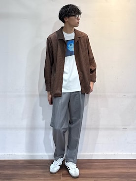 「アイテム（メガネ）」を使った、shunさん（メンズ・186cm）の秋コーディネート