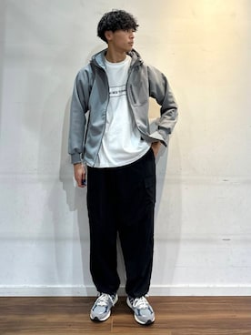 「アイテム（マウンテンパーカー）」を使った、shunさん（メンズ・186cm）の秋コーディネート