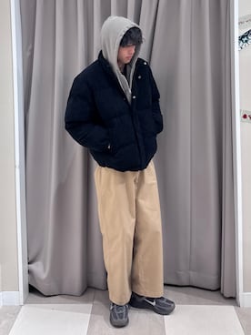 「アイテム（パーカー）」を使った、shunさん（メンズ・186cm・20代）の冬コーディネート