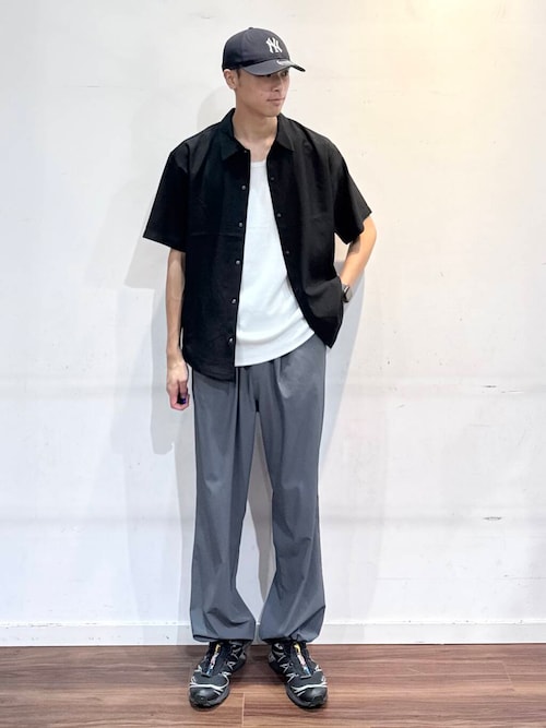 2wayストレッチスナップ半袖シャツ