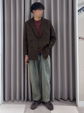 「アーバンリサーチ」｜「アイテム（その他アウター）」を使った、shunさん（メンズ・186cm）の冬コーディネート