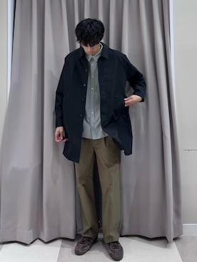 「ストライプシャツ」｜shunさん（メンズ・186cm）の秋コーディネート