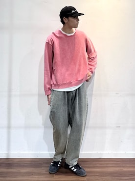 「アイテム（トップス）」を使った、shunさん（メンズ・186cm）の秋コーディネート