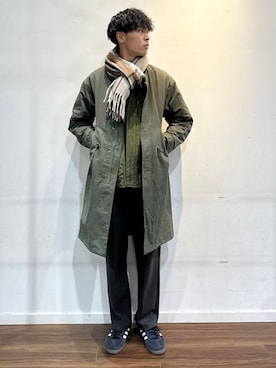 「アイテム（モッズコート）」を使った、shunさん（メンズ・186cm）の秋コーディネート