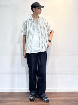 「アイテム（デニムパンツ）」を使った、shunさん（メンズ・186cm）の夏コーディネート