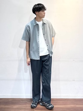 「アイテム（トップス）」を使った、shunさん（メンズ・186cm）の夏コーディネート