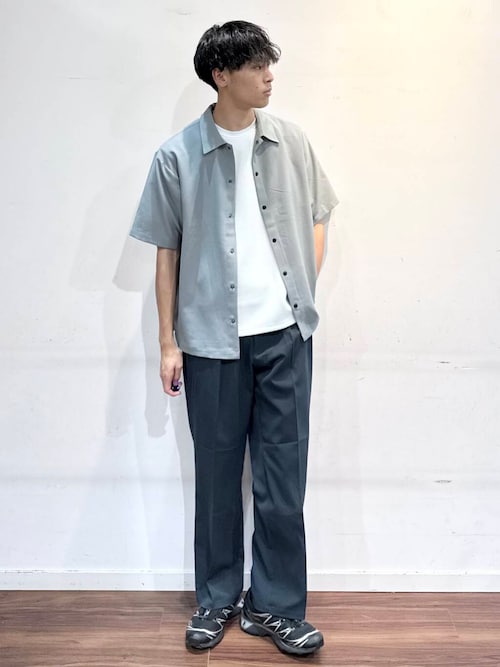 2wayストレッチスナップ半袖シャツ