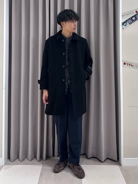 「アーバンリサーチ」｜「アイテム（その他アウター）」を使った、shunさん（メンズ・186cm）の冬コーディネート