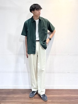 「アイテム（トップス）」を使った、shunさん（メンズ・186cm）の夏コーディネート