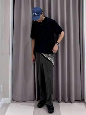 「URBAN RESEARCH（アーバンリサーチ）のBLANKMAG　YOU AND I ARE EARTH  Cap（キャップ、ブルー系）」を使った、shunさん（メンズ・186cm）の夏コーディネート