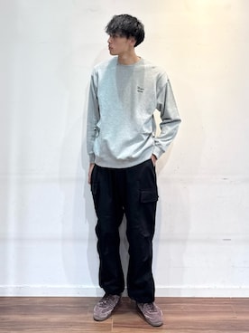 「アイテム（スウェット）」を使った、shunさん（メンズ・186cm）の秋コーディネート