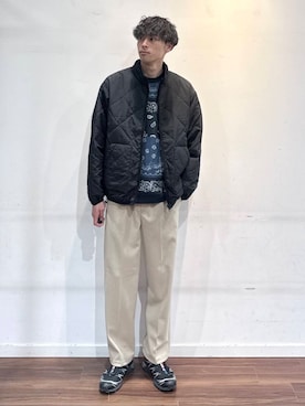 「寒い」｜「アイテム（ブルゾン）」を使った、shunさん（メンズ・186cm）の冬コーディネート