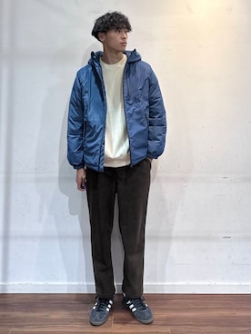 「アイテム（トップス）」を使った、shunさん（メンズ・186cm）の冬コーディネート