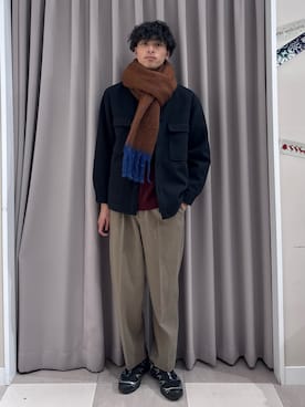 「アイテム（パンツ）」を使った、shunさん（メンズ・186cm）の冬コーディネート