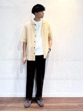 「アイテム（スラックス）」を使った、shunさん（メンズ・186cm・20代）の秋コーディネート