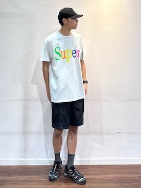 「アイテム（トップス）」を使った、shunさん（メンズ・186cm）の夏コーディネート