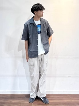 「アイテム（トップス）」を使った、shunさん（メンズ・186cm）の夏コーディネート