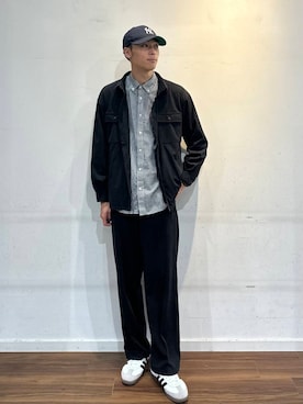 「アイテム（その他アウター、ブラック系）」を使った、shunさん（メンズ・186cm）の秋コーディネート