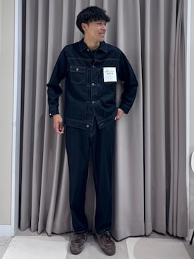 「ITEMS URBANRESEARCH（アイテムズ アーバンリサーチ）の『セットアップ対応』SOFT FEEL DENIM 2NDジャケット（デニムジャケット、ブルー系）」を使った、shunさん（メンズ・186cm）の秋コーディネート