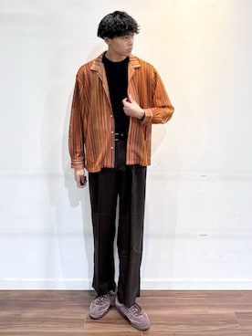 「アイテム（Tシャツ/カットソー）」を使った、shunさん（メンズ・186cm）の秋コーディネート