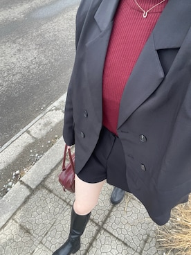 「moment+（モーメントプラス）のアイテム（ニット/セーター）」を使った、ナチさん（レディース・162cm）の秋コーディネート