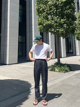 「BEAMS（ビームス）のアイテム（サンダル）」を使った、たつさん（メンズ・168cm）の夏コーディネート