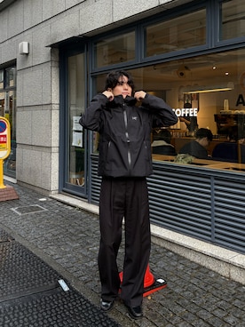 「アイテム（ナイロンジャケット）」を使った、たつさん（メンズ・168cm）の秋コーディネート