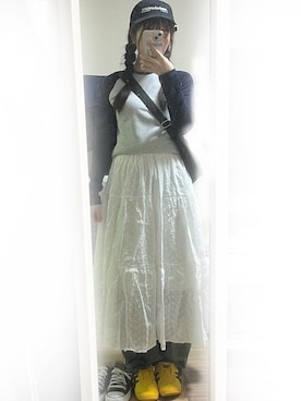 「アイテム（スリッポン）」を使った、ところてんさん（レディース・154cm）の秋コーディネート