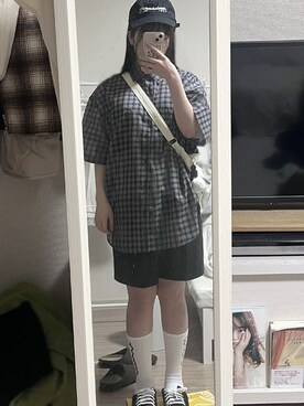 「X-girl（エックスガール）のアイテム」を使った、ところてんさん（レディース・154cm）の春コーディネート