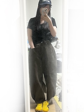「アイテム（スリッポン）」を使った、ところてんさん（レディース・154cm）の夏コーディネート