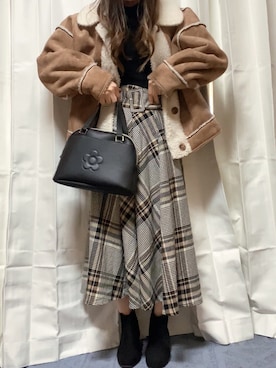 「MARY QUANT（マリークワント）のアイテム（バッグ）」を使った、べーさん（レディース・144cm）の冬コーディネート