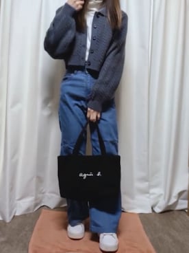 「アイテム（スニーカー）」を使った、べーさん（レディース・145cm）の冬コーディネート