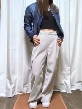 「GLOBAL WORK（グローバルワーク）のアイテム（パンツ）」を使った、べーさん（レディース・145cm）の春コーディネート