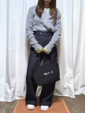 「clear（クリア）のアイテム」を使った、べーさん（レディース・145cm）の春コーディネート