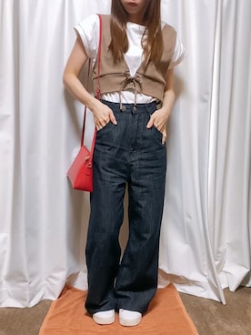 「アイテム（その他トップス）」を使った、べーさん（レディース・145cm）の秋コーディネート
