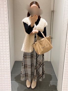 「重ね着ベストシーズン」｜「アイテム（トートバッグ）」を使った、べーさん（レディース・144cm）の秋コーディネート