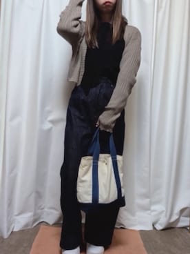 「アイテム（デニムパンツ）」を使った、べーさん（レディース・145cm）の秋コーディネート