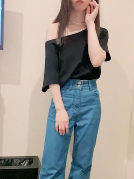 「Tシャツ×デニム」｜べーさん（レディース・145cm）の夏コーディネート