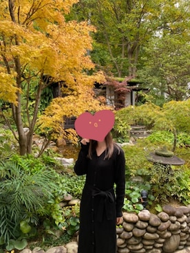 「GU（ジーユー）のアイテム（ワンピース/ドレス）」を使った、べーさん（レディース・145cm）の冬コーディネート