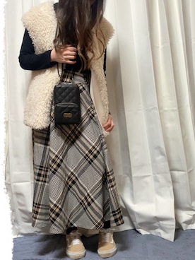 「ANNA SUI（アナスイ）のアイテム（バッグ）」を使った、べーさん（レディース・144cm）の冬コーディネート