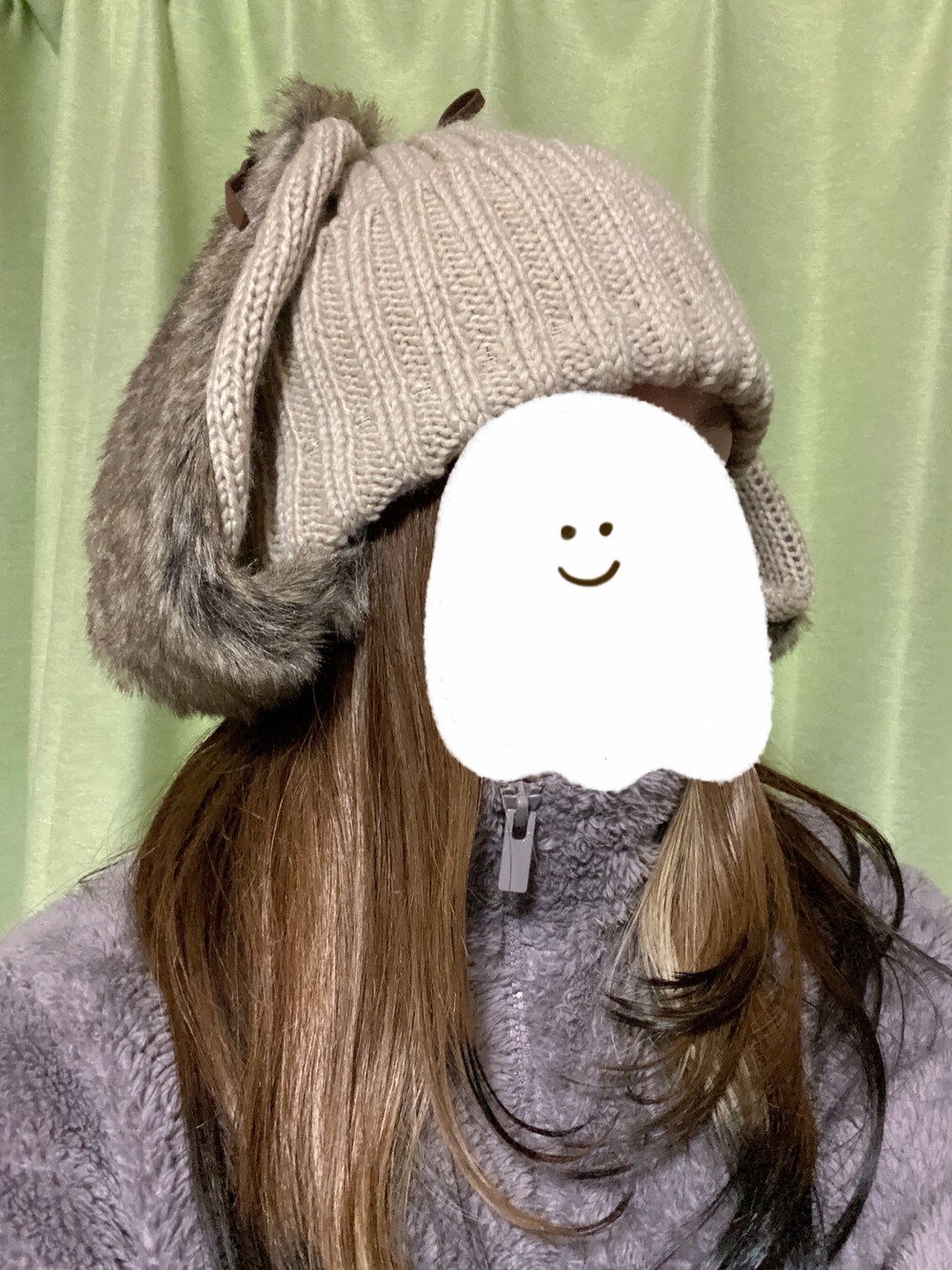 「フライトキャップ、フライトニットワッチ、今日のコーデ、冬服コーデ、冬、低身長、UNIQLO、フリース」｜「LEPSIMのアイテム（ニットキャップ/ビーニー、ベージュ系）」を使った、べーさん（レディース・144cm）の冬コーディネートの1枚目の写真