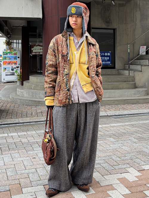 WOOL LINEN OXFORD BAGS（スラックス）｜LIDNM（リドム）の