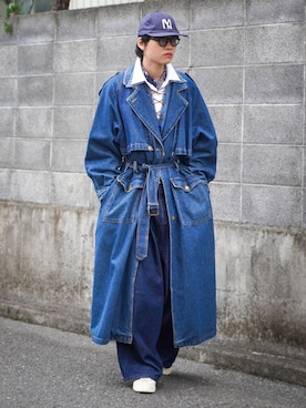 「アイテム（トレンチコート）」を使った、soshunさん（メンズ・169cm）の秋コーディネート