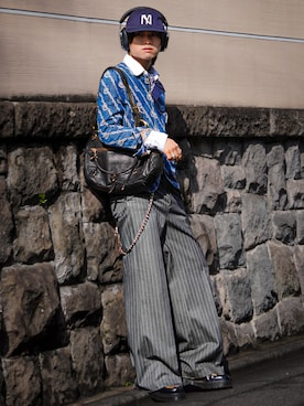 「Cooperstown Ball Cap（クーパーズタウンボールキャップ）のCOOPERS TOWN BALL CAP/クーパーズタウン ボールキャップ LOGO CAP キャップ（キャップ、ブルー系）」を使った、soshunさん（メンズ・169cm）の春コーディネート